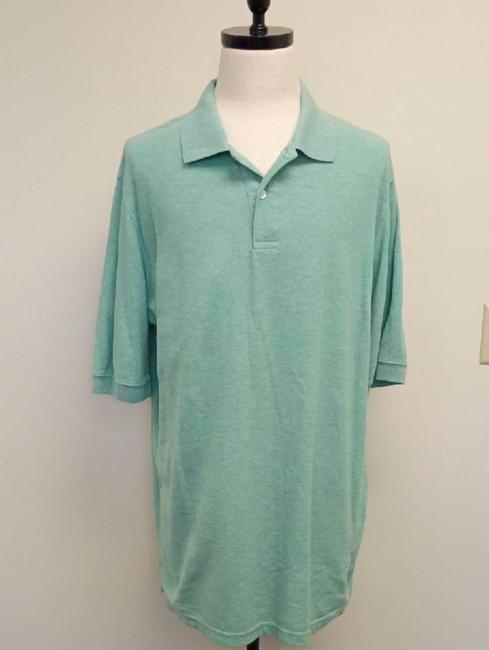 Harbor Bay Mint Green Polo Shirt Big & Tall Short Sleeve Size XXL